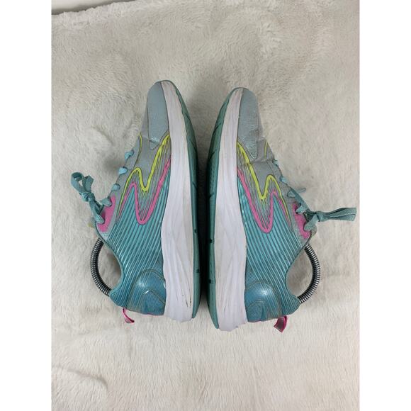 Skechers Go Run Elevate Girls Size 5.5 Blue Pink Lace Up Low Top Running Shoes - Picture 4 of 8